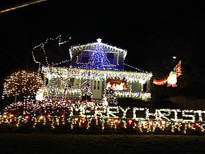 Ridiculous Christmas lights, near Bob and Fran's house