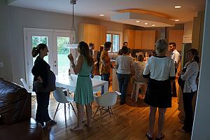 Party at our house for Kelly's family care design team