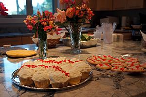 My mom made cupcakes and cookies for the party -- they were a big hit!